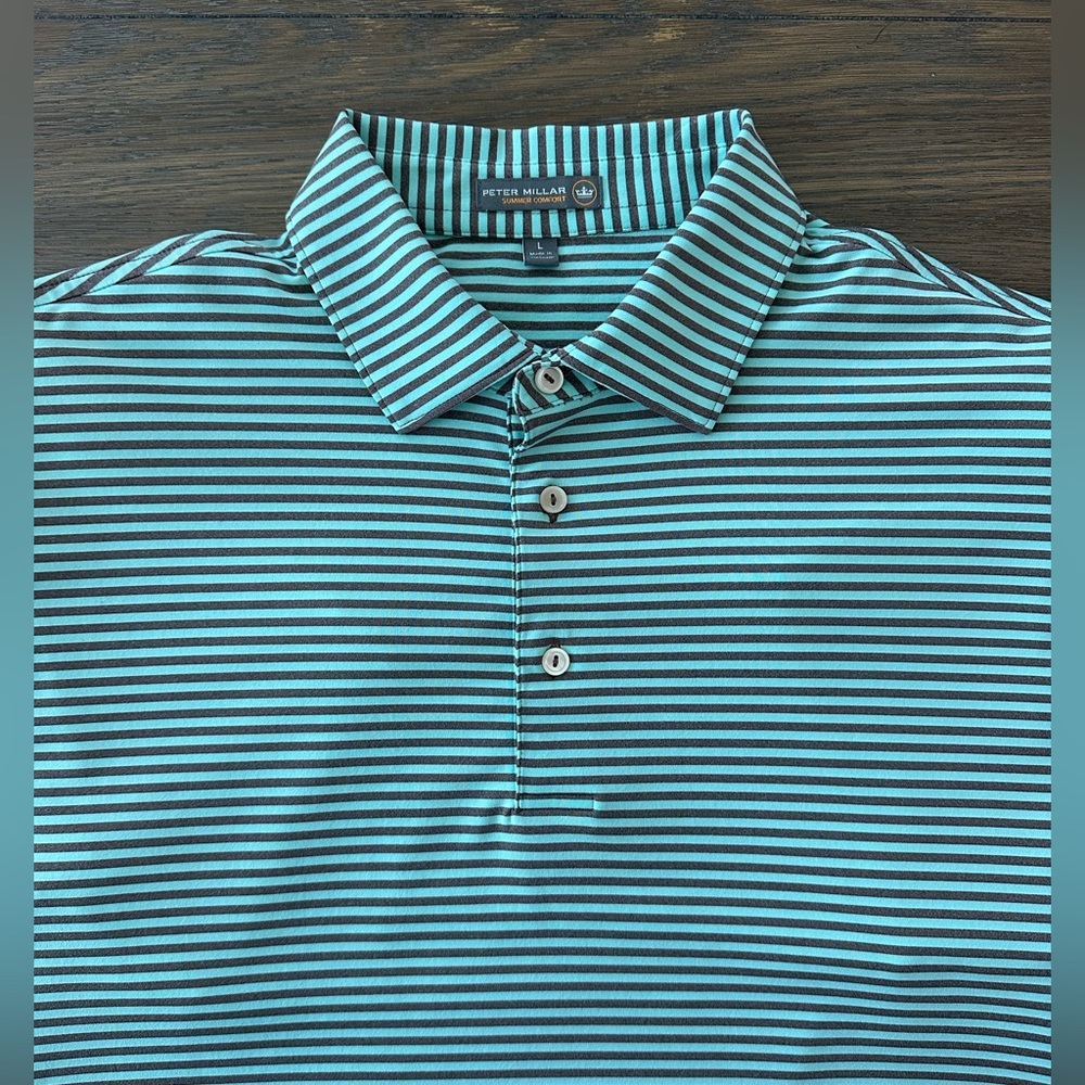 Peter Millar Summer Comfort‎ Short Sleeve Polo Shirt Size L
